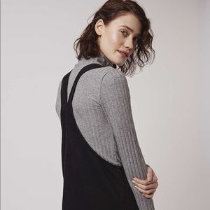 Topshop Denim Pinafore Dress